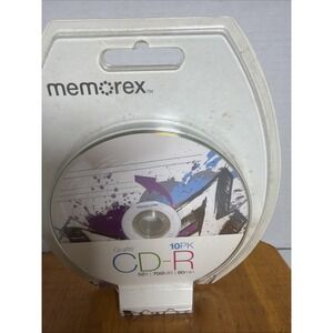 Memorex Graffiti 10‎ Pack CD-R 52X 700 MB 80 min Blank CD New Sealed